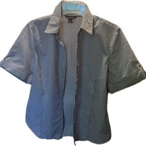 George Blue and White Striped Shirt